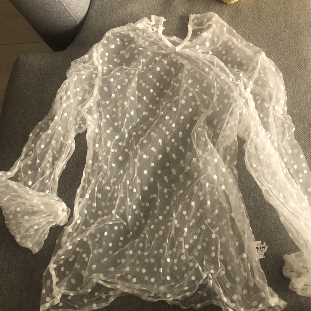 See thru top to be worn with tank under